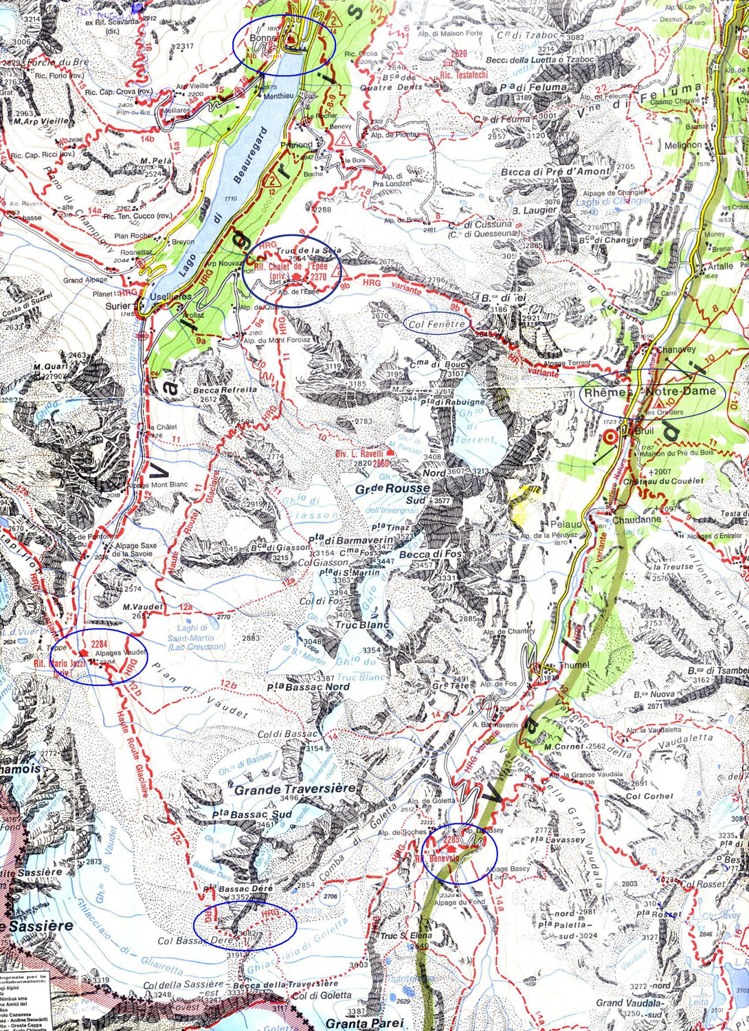 cartina gita 3 rifugi